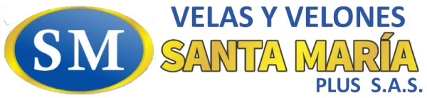 Logo velas y velones santa maria PLUS SAS