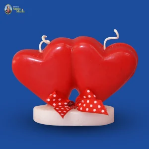 2 corazon en base de cera