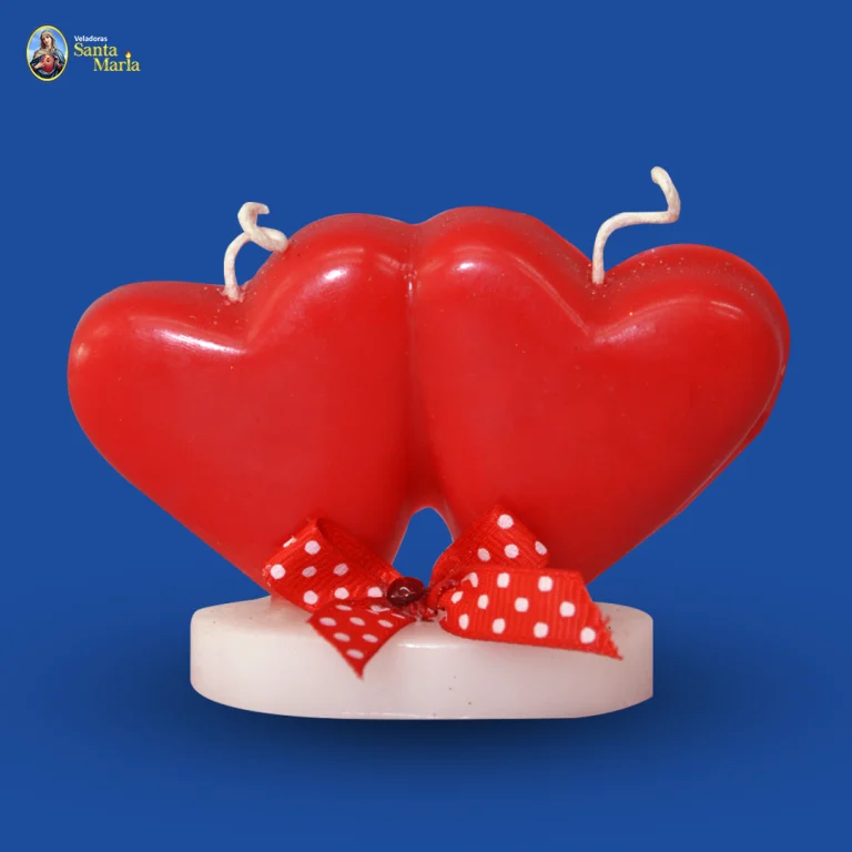 2 corazon en base de cera