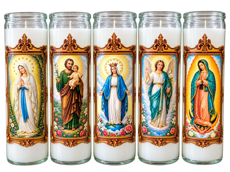 FRASCO DE VIDRIO RELIGIOSO