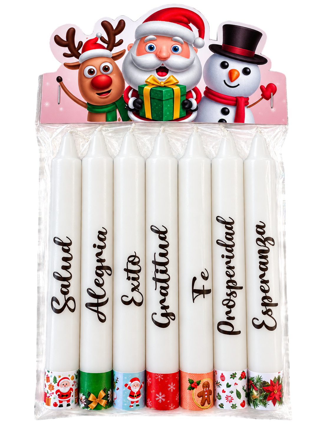 VELA NAVIDAD DESEOS BLANCA