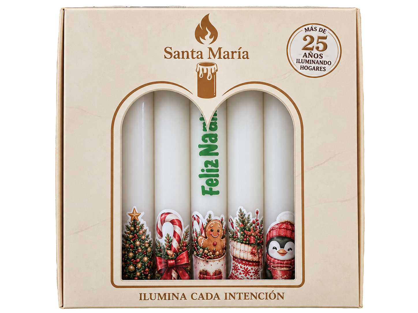 VELA SANTA MARIA NAVIDAD REGALO (VELA BLANCA) - Vista 1