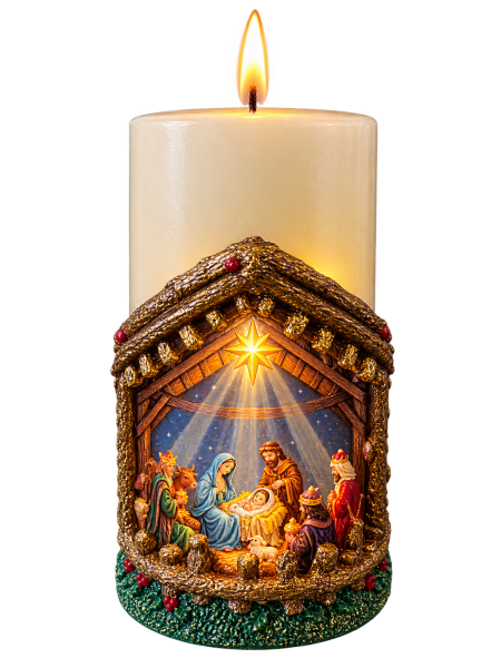 VELÓN NAVIDAD CON LUZ - Vista 1