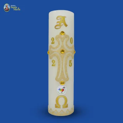 Velon Cruz decorado dorado (Semana santa 2025)